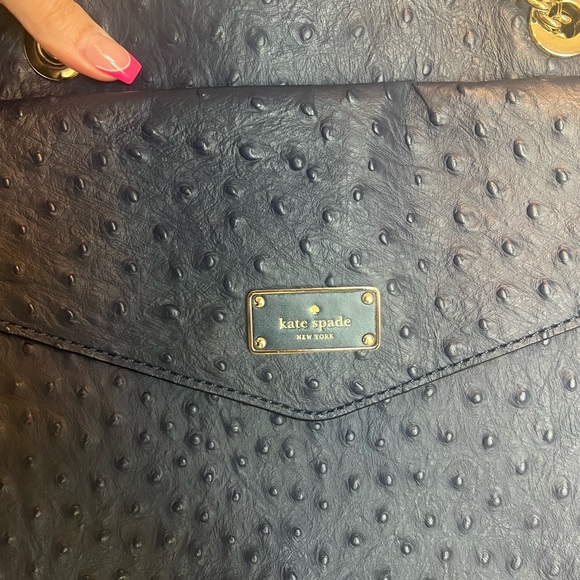 Kate Spade Ostrich Embossed Leather Tote - Picture 3 of 8